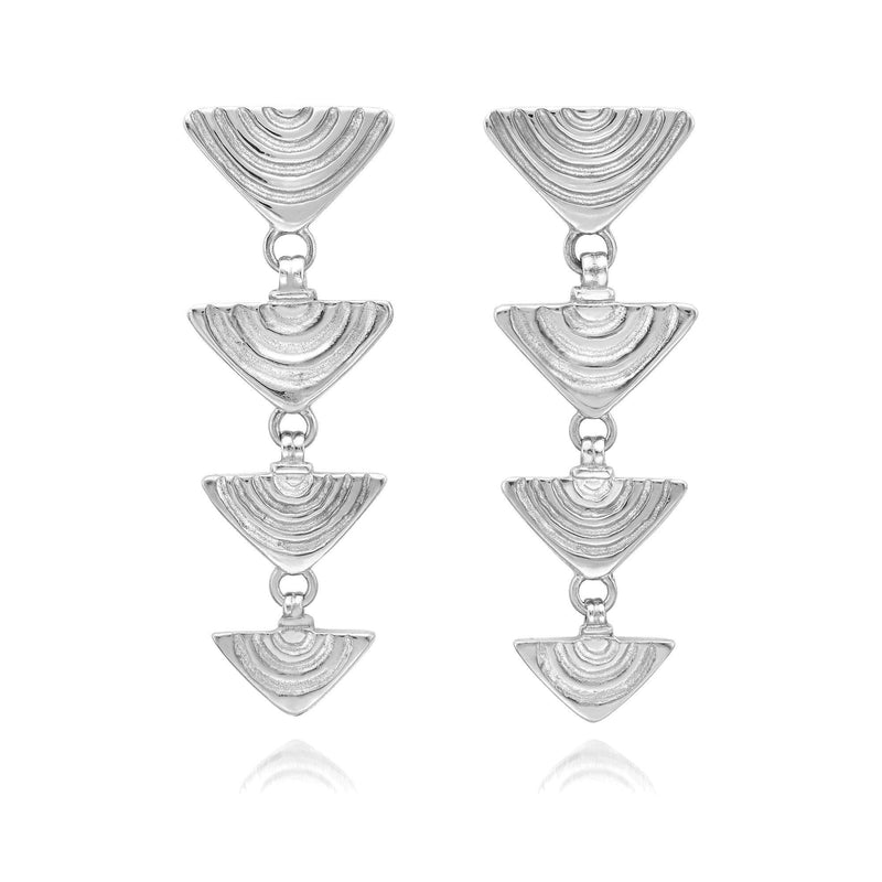 Vakadzi Graduated Earrings in Silver by Patrick Mavros