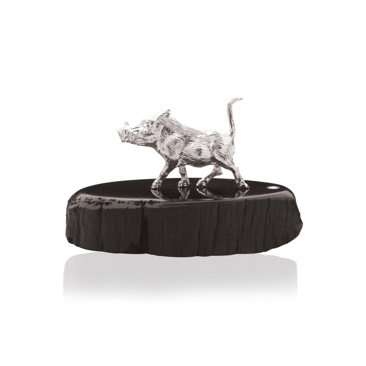 Blackwood On Sculpture Silver 箱付 黒檀台 アフリカ動物 置物 シルバー彫刻 Mavros Patrick Base Mavros Patrick | アンティーク雑貨