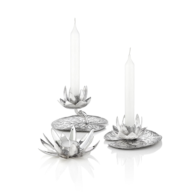 Xigera Candle Holder in Silver - Short