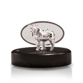 Zebra Place Card Holder in Sterling Silver on Zimbabwean Blackwood base