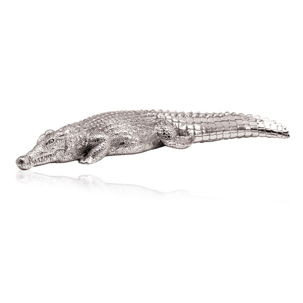 Crocodile Lying in Silver