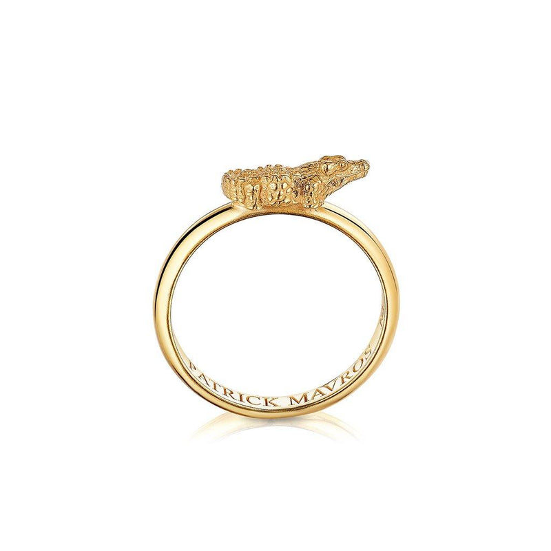 Animal Lover Croc Mini-Ring in 18ct Gold