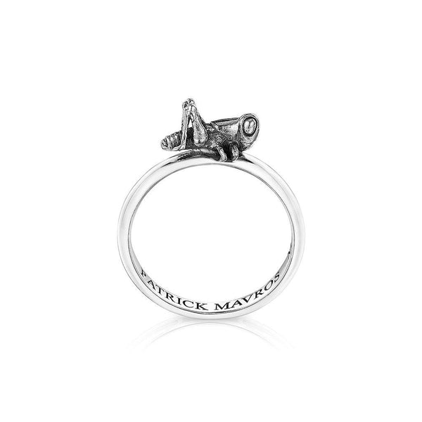 Animal Lover Grasshopper Mini-Ring in Sterling Silver