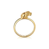Animal Lover Hippo Mini-Ring in 18ct Gold 