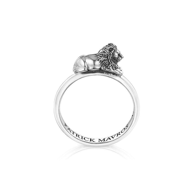 Animal Lover Lion Mini-Ring in Sterling Silver