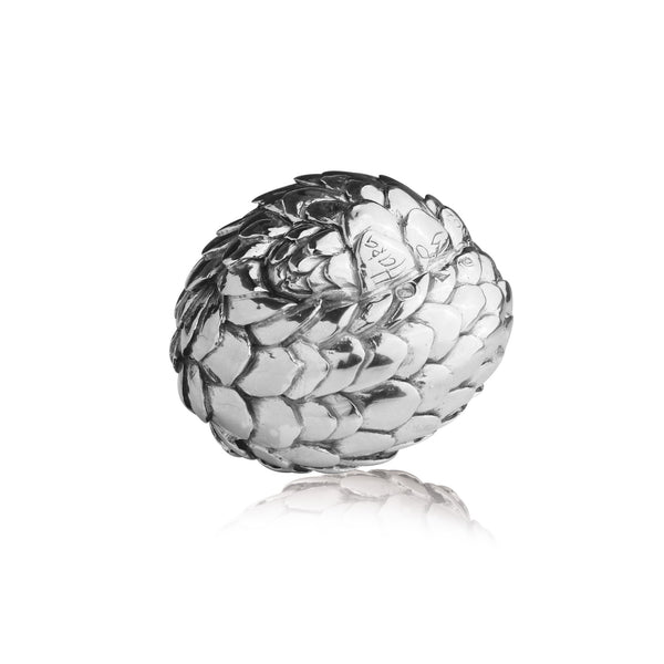 Pangolin Rolled Sculpture in Sterling Silver - Medium