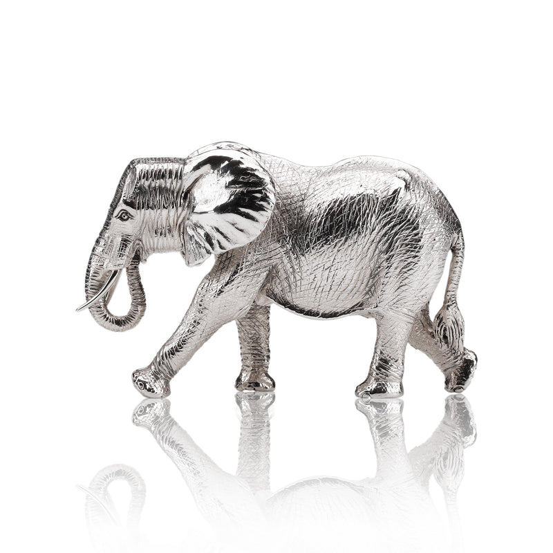Elephant Sengwa Sculpture in Sterling Silver